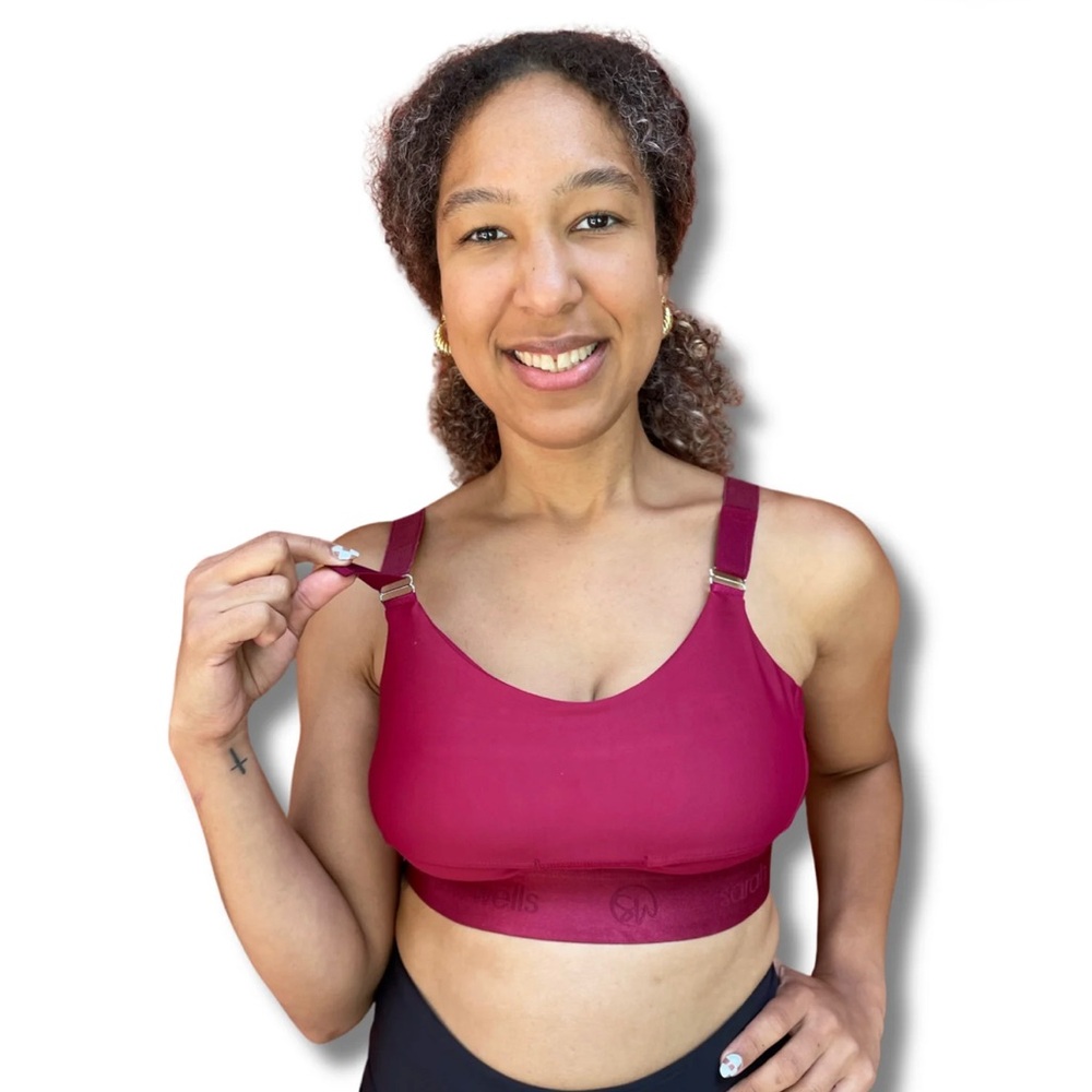 Sarah Wells Journey Hands Free Pumping Bra | Apple Red | XL | EUC